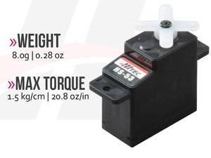 Clearance Items: HS-53 Super-Economy Feather, Nylon Gear Servo, Hitec