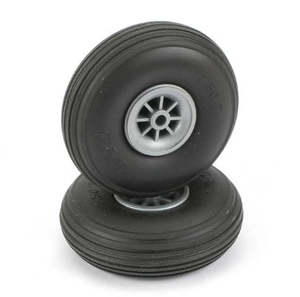 3-1/4" Dia. Low Bounce Treaded Wheels, Du-Bro