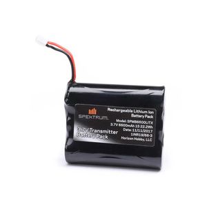 3.7V 6600mAh 1S Li-Ion Transmitter Battery, NX6, 8, 10 & iX12, Spektrum