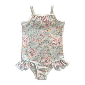 Girls Togs: Girls short sleeve togs - Pink floral