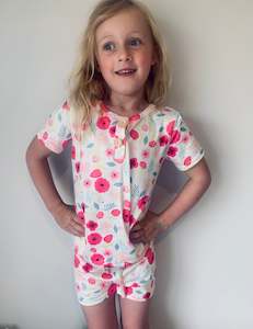 Pajamas: Girls Summer PJs - florals
