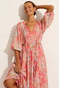 Willow Rose Pink Floral Midi Dress
