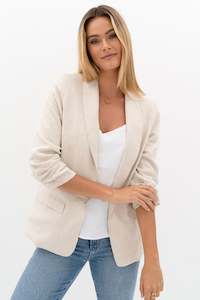 WW Blazer: Seville Natural Linen Jacket