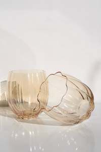 Supporting Local: Petal Light Amber Set 4 Stemless Wine Glass