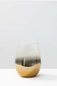 Nel Lusso: Cariso Metallic Gold Stemless Wine Glass Each