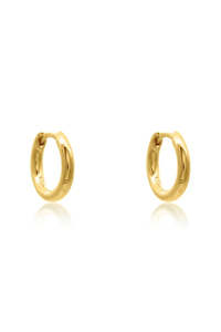 Classic Huggie Earrings Sterling Silver 14K EOL Gold Plated