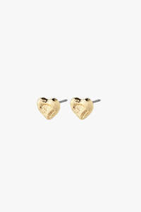Pilgrim Jewellery: Arlet Heart Gold Stud Earrings