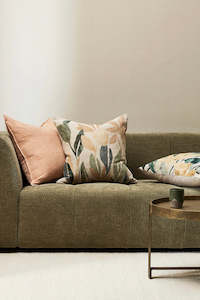 Cushions: Imelda Multi Natural Foilage Feather Inner 55x55cm Cushion