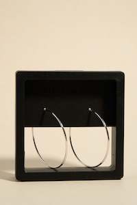 Valentines: Classic Silver Thin Hoop