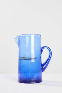 Soon To Sell Out 1: Cobalt Blue Glass Jug 1 Litre