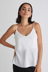 Soon To Sell Out 1: Moonlight Pearl Satin Bias V Neck Cami