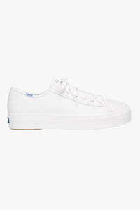 Sneakers: Triple Kick White Leather Mid Sneaker