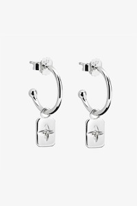 Rectangle Clover Sterling Silver EOL Earrings