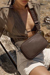 Valentines: Plunder Cocoa Crossbody Bag Webbed Strap