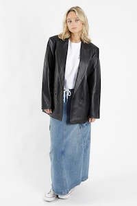 Sale 151: Black Leather Tux Jacket