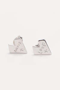 Soon To Sell Out 1: Love Is Amour Heart Stud Earrings Sterling Silver