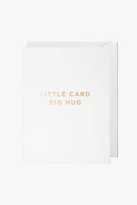 Cards Gift Wrapping: Little Card Big Hug White Small Greeting Card