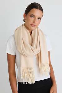 Valentines: Simple Cream Winter Scarf