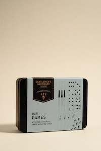 Fathers Day 1: Bar Games Dice Dominoes Darts + Playing Cards In A Tin