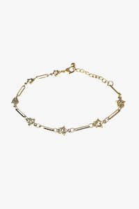 Supporting Local: Paperclip + Star Gold Bracelet