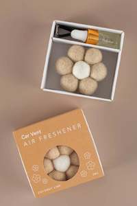 Ethical Edit: Felt Hanging Taupe Daisy Air Freshener