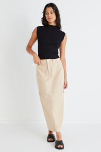 Among The Brave: Frank Stone Cotton Utility Midi Skirt