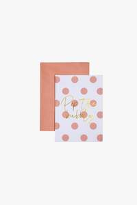 Pop the Bubbly White Spot Greeting Card