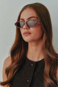 Isle Of Eden: Luca Tortoise Narrow Sunglasses