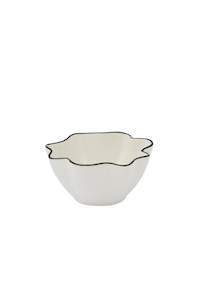 Winslow Ivory Black Wavy 10x5cm Ceramic Bowl