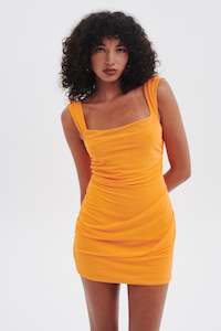 Desire Aperol Mesh Mini Dress