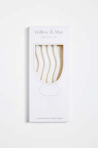 Gifts For The Hostess With The Mostest: Opaque White Curvy Reuseable Pk 4 Glass Drinking Straws