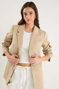 Atlantic Taupe Lyocell Cotton Classic Blazer