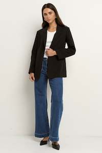 Atlantic Black Lyocell Cotton Classic Blazer