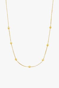 Modern Beaded Gold Necklace