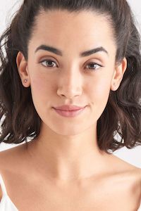 Ania Haie: Modern Minimalism Small Silver Three Ball Stud Earrings