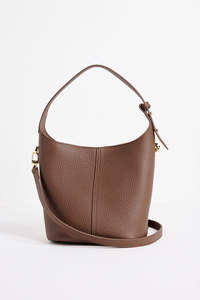 Valencia Brown Leather Multi Strap Mini Tote Bag