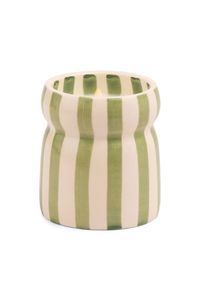 Bora Bora Cabana Sage Stripe 184g Ceramic Candle