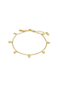 Ethical Fair: Alaia Heart Charm Gold Recycled Bracelet