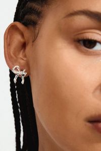 Ethical Fair: Cassian Recycled Silver Plated Bow Stud Earrings