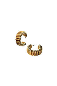 Supporting Local: Belloro Gold Ridged Hoop Earrings