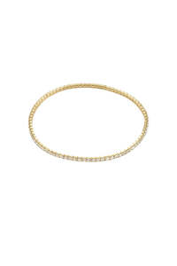 Arash Gold Plated Crystal Stretchy Bracelet