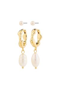 Pilgrim Jewellery: Jonne Pearl Gold Plated set 2 Earrings