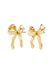 Cassian Recycled Gold Plated Bow Stud Earrings