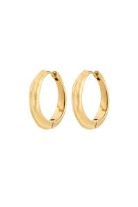 Harrison Plain Gold Recycled Hoop Earrings