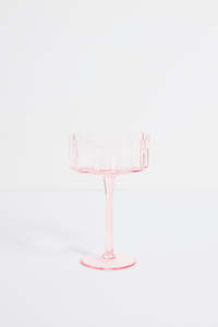 Bloom Wavy Pink Cocktail Glass