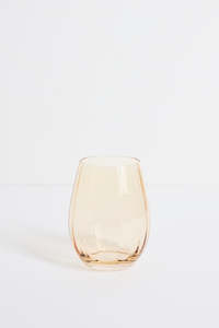 Just A Little Something: Ripple Light Amber Stemless Glass