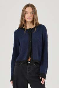 Ethical Fair: Eclipse Midnight Blue Border Cardigan