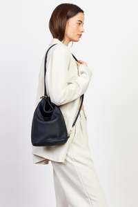Jojo Black Soft Luxe Leather Shoulder Bag