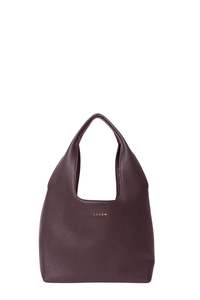 Kiki Espresso Lightly Milled Shoulder Bag