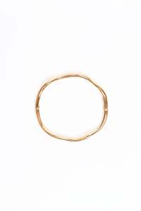 Gifts Under 100: Wavy 14k Gold Plate Plate Bangle